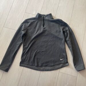 Nike Therma Fit Quarter Zip Gray Long Sleeve Pullover Women’s